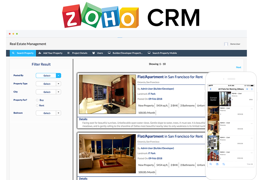 Zoho CRM主页