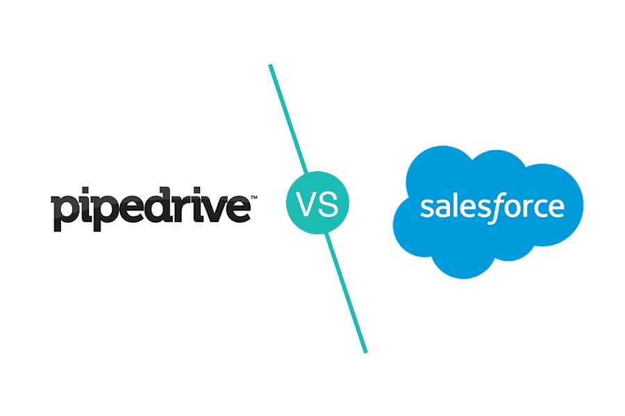 Pipedrive VS Salesforce标识。