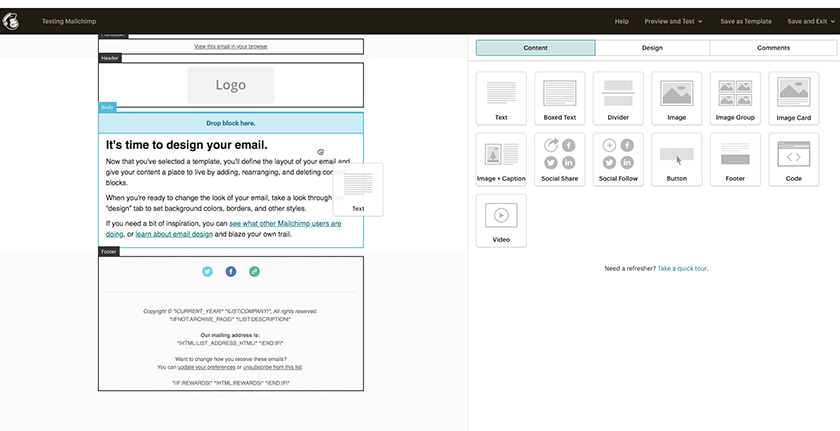 MailChimp电子邮件自动化工具，带有免费模板设计