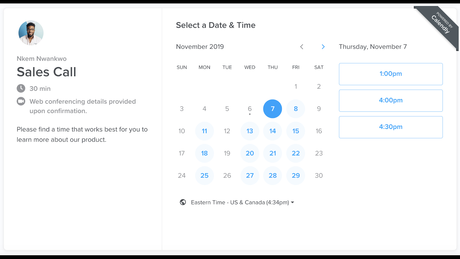 日历时间表会议页面的图像，带有日历，用于时间表会议时间。